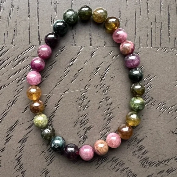 Watermelon tourmaline bracelet 7mm - Picture 3 of 4